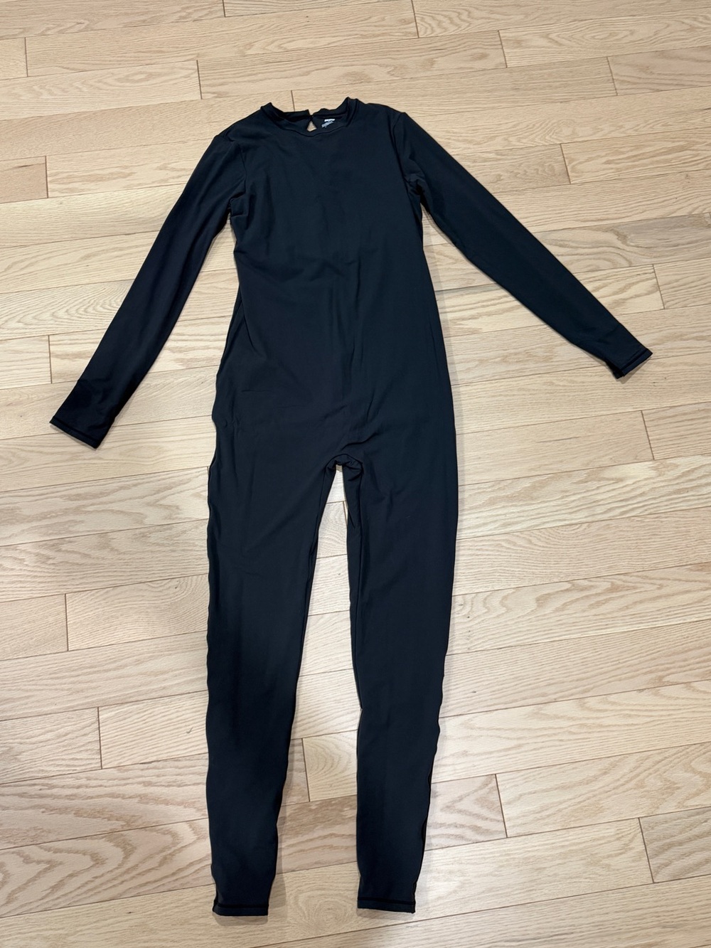 SKIMS Maternity Black Long-Sleeve Full-Length Jumpsuit